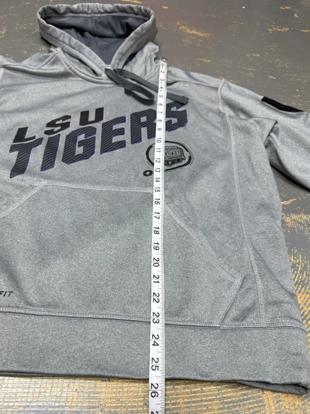 Nike LSU Tigers Louisiana State University Pull Over Hooded Sweater 25550X-GRY